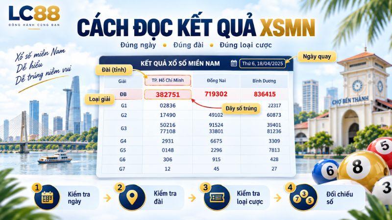 Cách đọc kết quả XSMN cơ bản
