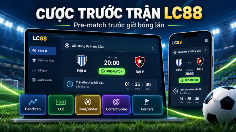 Cược Trước Trận LC88 Là Gì? Hướng Dẫn Pre-Match
